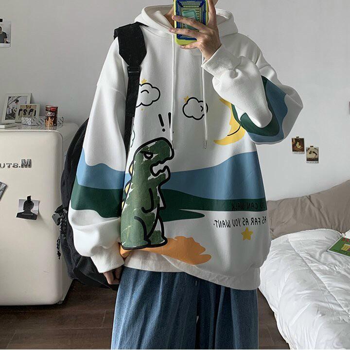 áo Hoodie In Hình Khủng Long Thời Trang Phong Cách Hàn Quốc HOT HIT