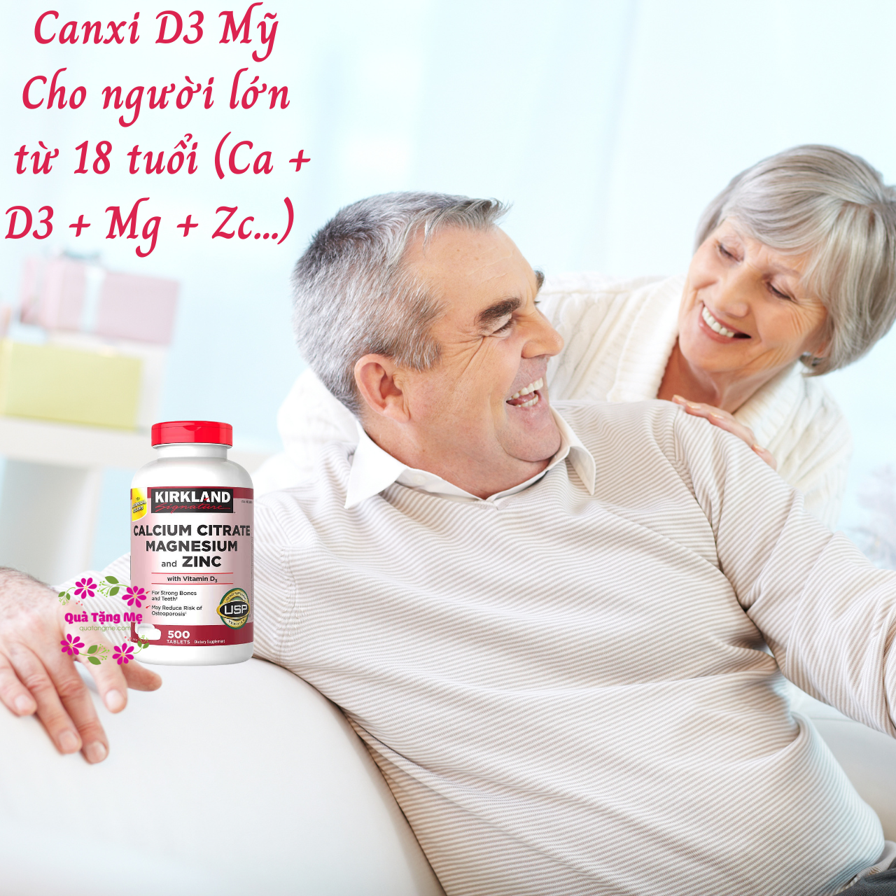 Canxi Mỹ Kirkland Signature Calcium Citrate Magnesium And Zinc with Vitamin D3 phát triển hệ thống xương, phòng loãng xương - QuaTangMe Extaste