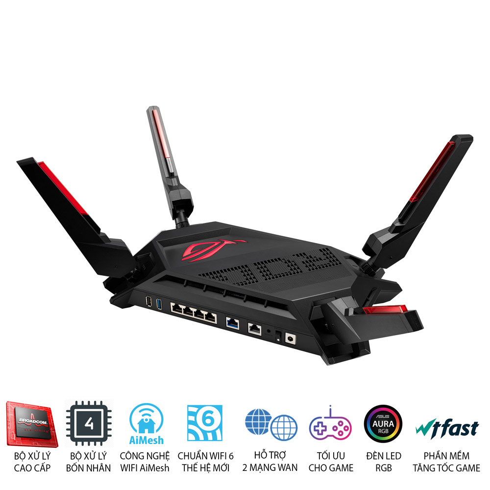 Router Wifi 6 Asus ROG Rapture GT-AX6000 Gaming AX6000Mbps - Hàng Chính Hãng