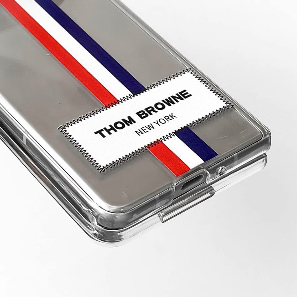 Ốp lưng dành cho Samsung Galaxy Z Fold 3 , Z Flip 3 trong suốt Thom Browne, hai mảnh hiệu Likgus - Hàng chính hãng