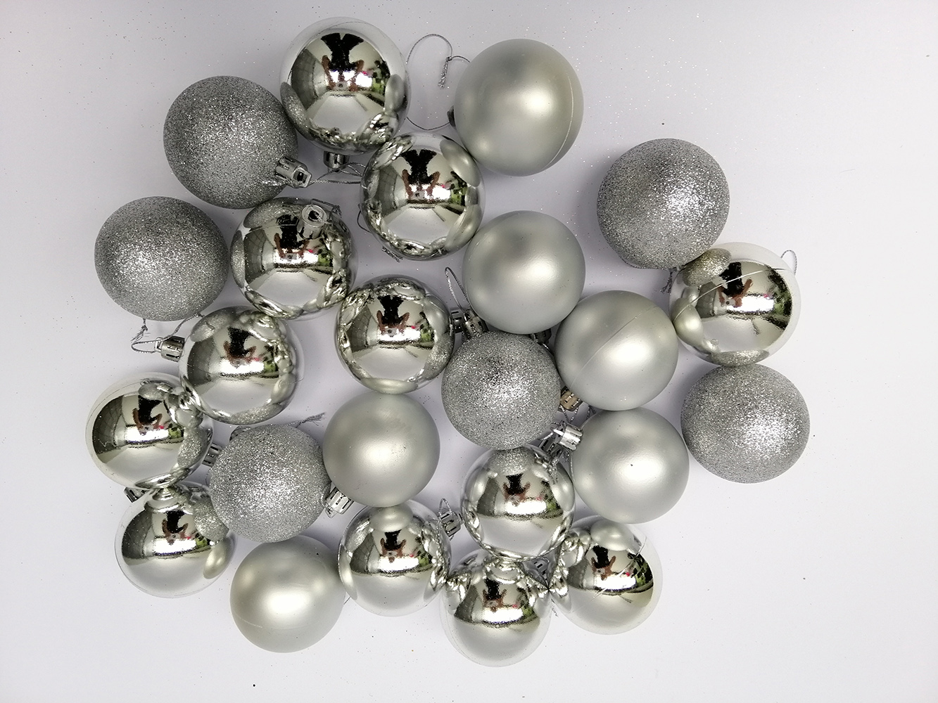 Hộp 24 quả châu trang trí Noel - đường kính 6cm