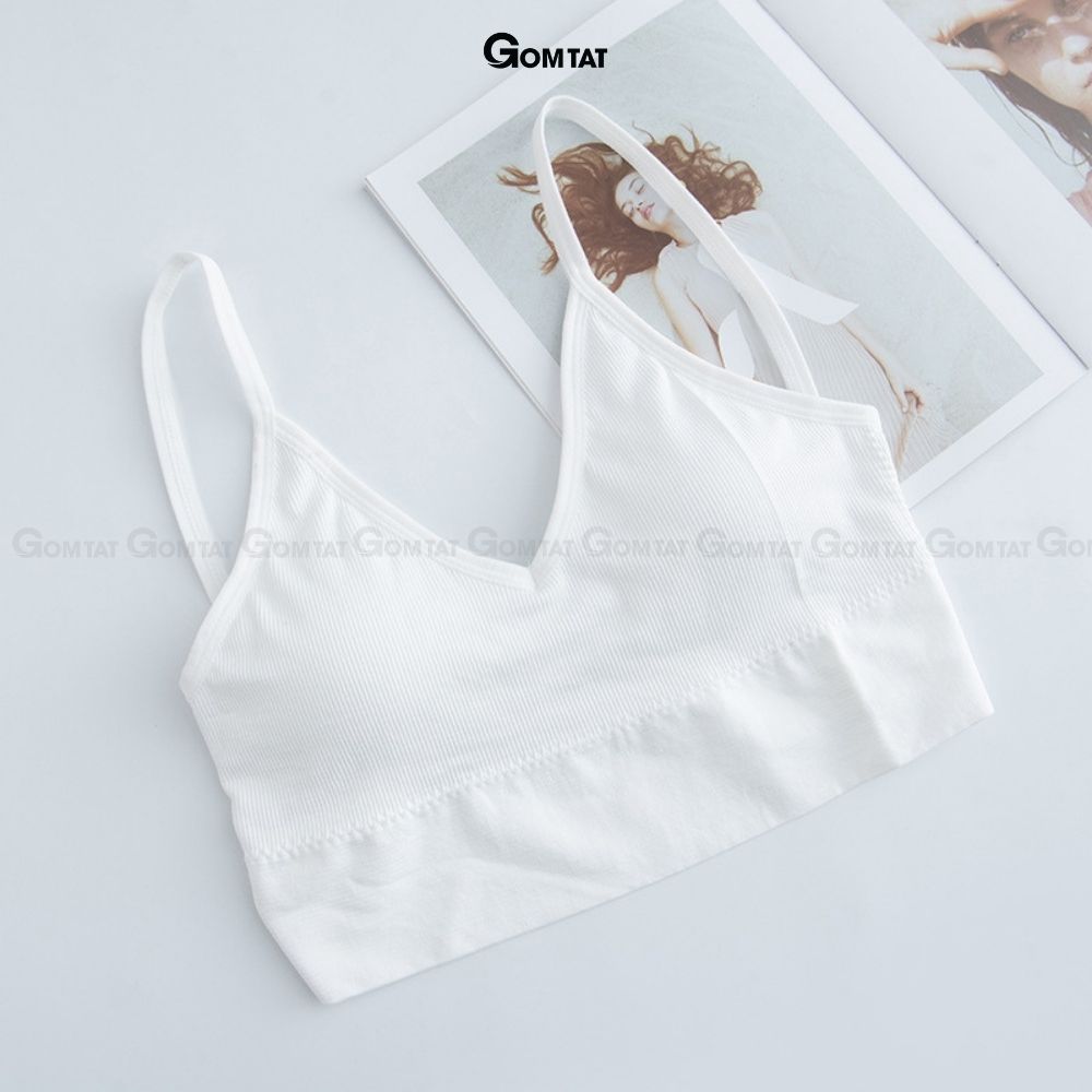 Áo Bra thun gân tâm tập gym, áo ngực khoét lưng chữ U kèm mút đệm mỏng - BRACHU-U-007