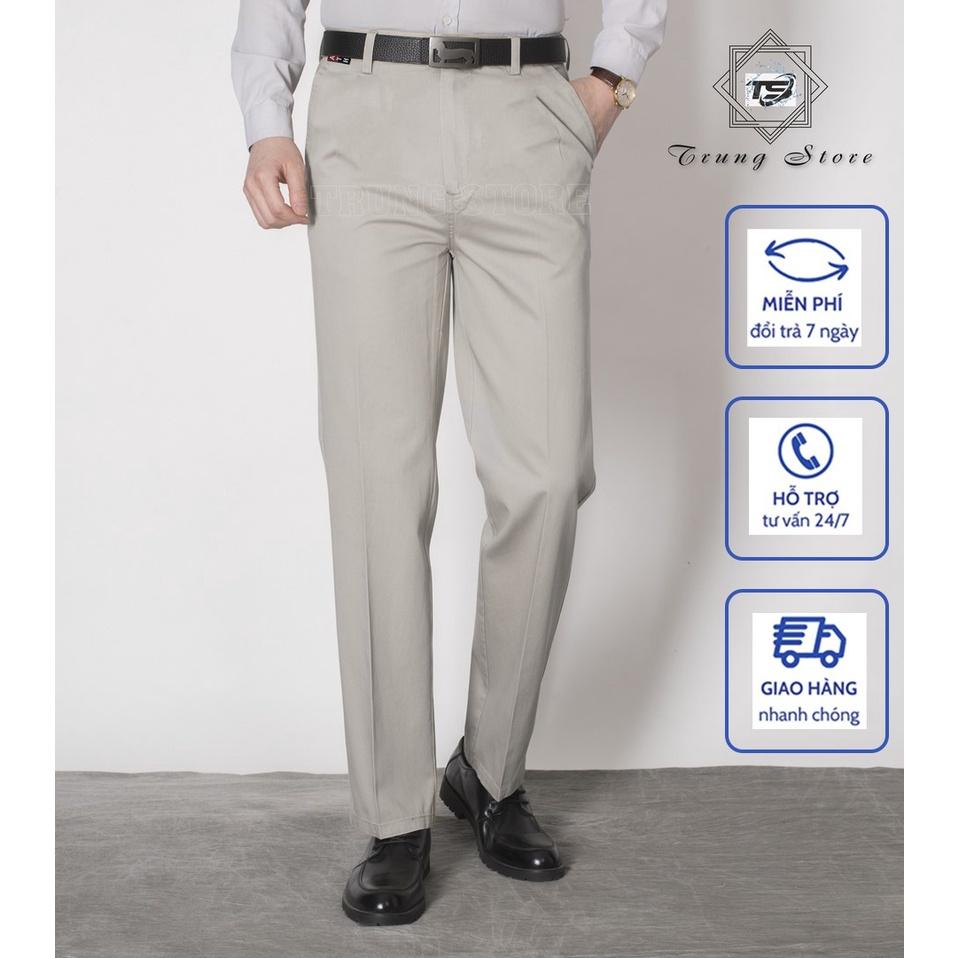 Quần Kaki Nam Trung Niên Hàng Cao Cấp Ống Suông Giá Xưởng, Vải Dày Form Đẹp, Chuẩn Đứng Dáng, Không Nhăn