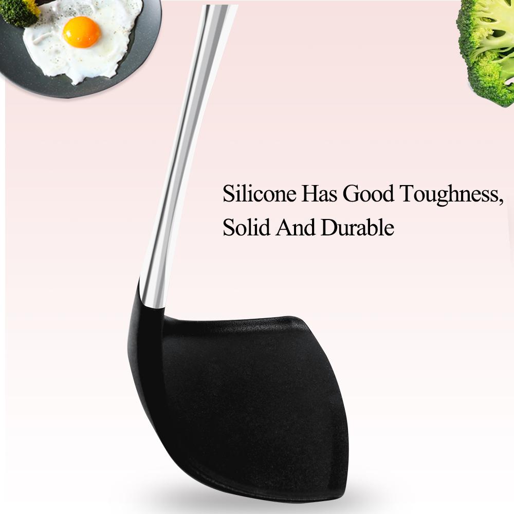 Ốp Nồi Nhà Bếp Bộ Dụng Cụ Nấu Ăn Bộ Tay Cầm Bằng Thép Không Gỉ Dụng Cụ Nướng Bánh Không Dính Thìa Đũa Đồ Dùng Nhà Bếp Turner