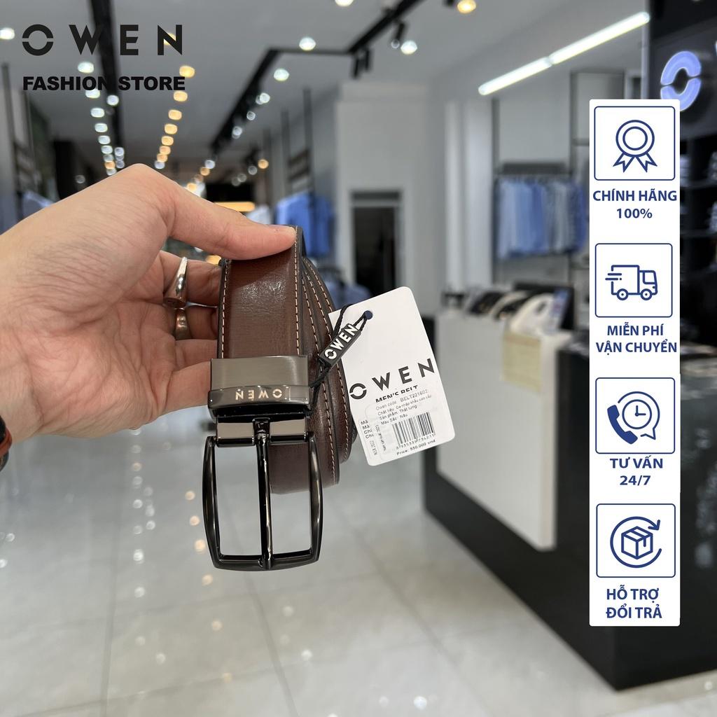 OWEN - Thắt lưng nam OWEN 100% da thật khóa cài mã BELT221602