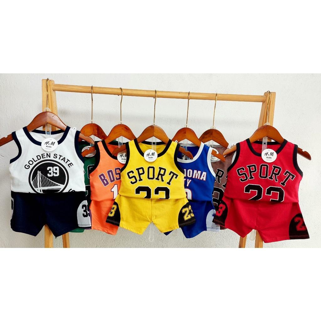 Bộ Ba Lỗ Cho Bé Chất Cotton 4C, Bộ Ba Lỗ Bé Trai họa tiết thể thao - SAM. KIDS68