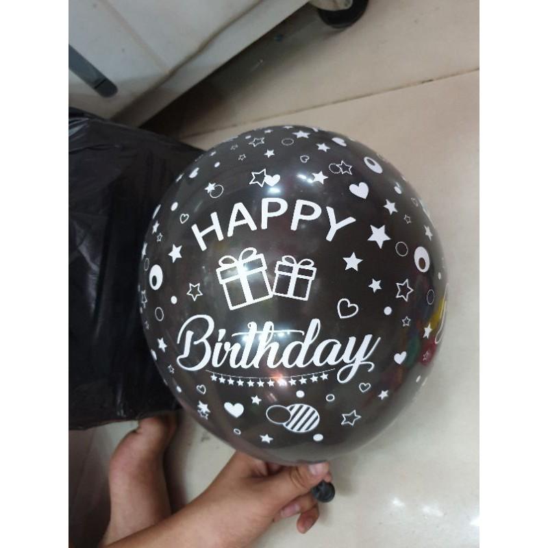 50 cái Bong Bóng in chữ HPBD Đủ Màu