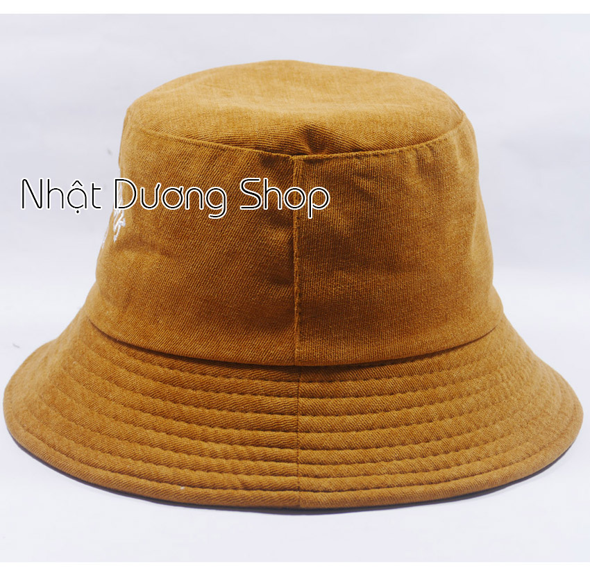Mũ bucket vành cụp ️Nón tai bèo thêu chữ New yourk chất nhung cao cấp form unisex nam nữ 2022