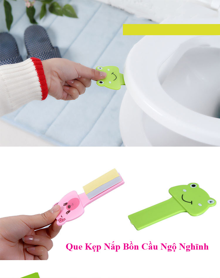 Que Kẹp Nắp Vệ Sinh Combo 4 Cái