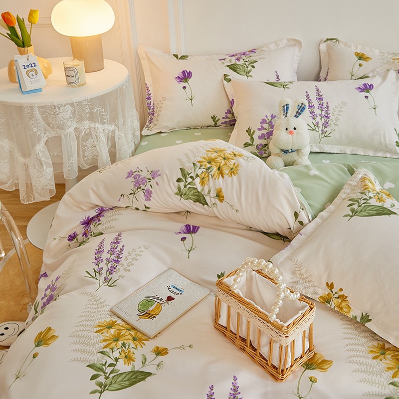 Bộ chăn ga gối cotton LIDACO PL1 - Lavender SP001494