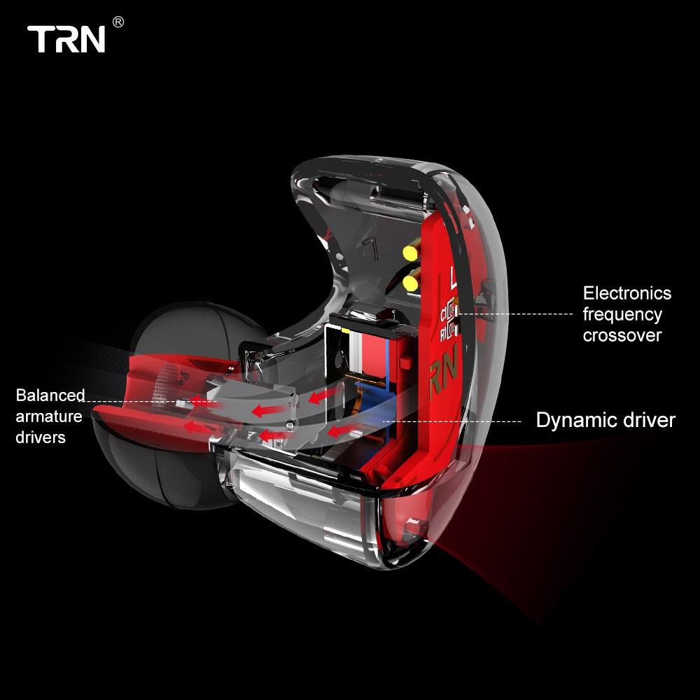 TRN V30 2BA 1DD Hybrid In Ear Earphone IEM HIFI Monito Sport Earphone 3 Drive Earplug Headset 2Pin Detachable TRN V80/IM1 ZS10