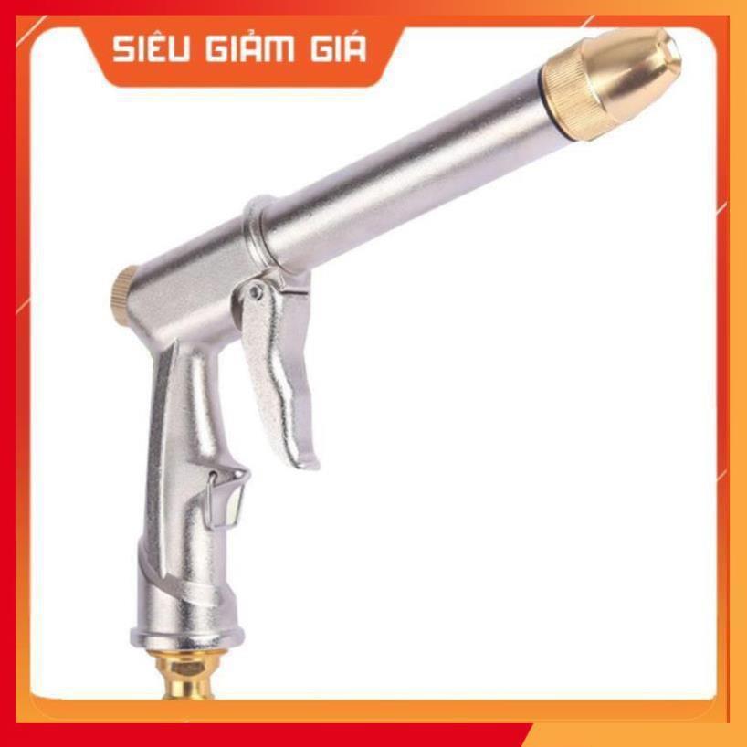 Vòi nước vòi phun nước rửa xe tưới cây tăng áp thông minh + bộ dây bơm nước cao cấp TLG 206810 đầu đồng,nối đen