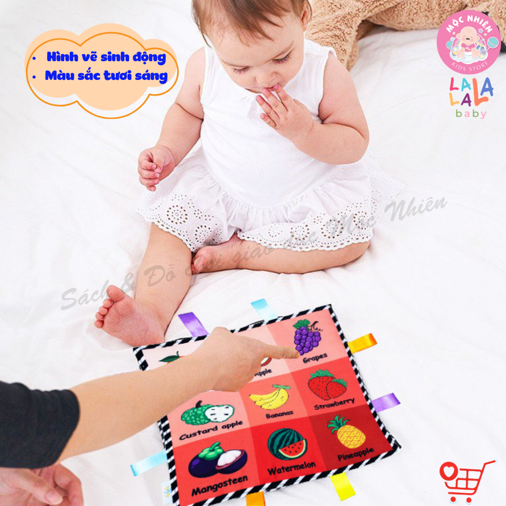 Hình ảnh Tranh Vải Kích Thích Thị Giác Cho Bé Sơ Sinh, Phát Triển Não Bộ Tummy Time - Lalala Baby