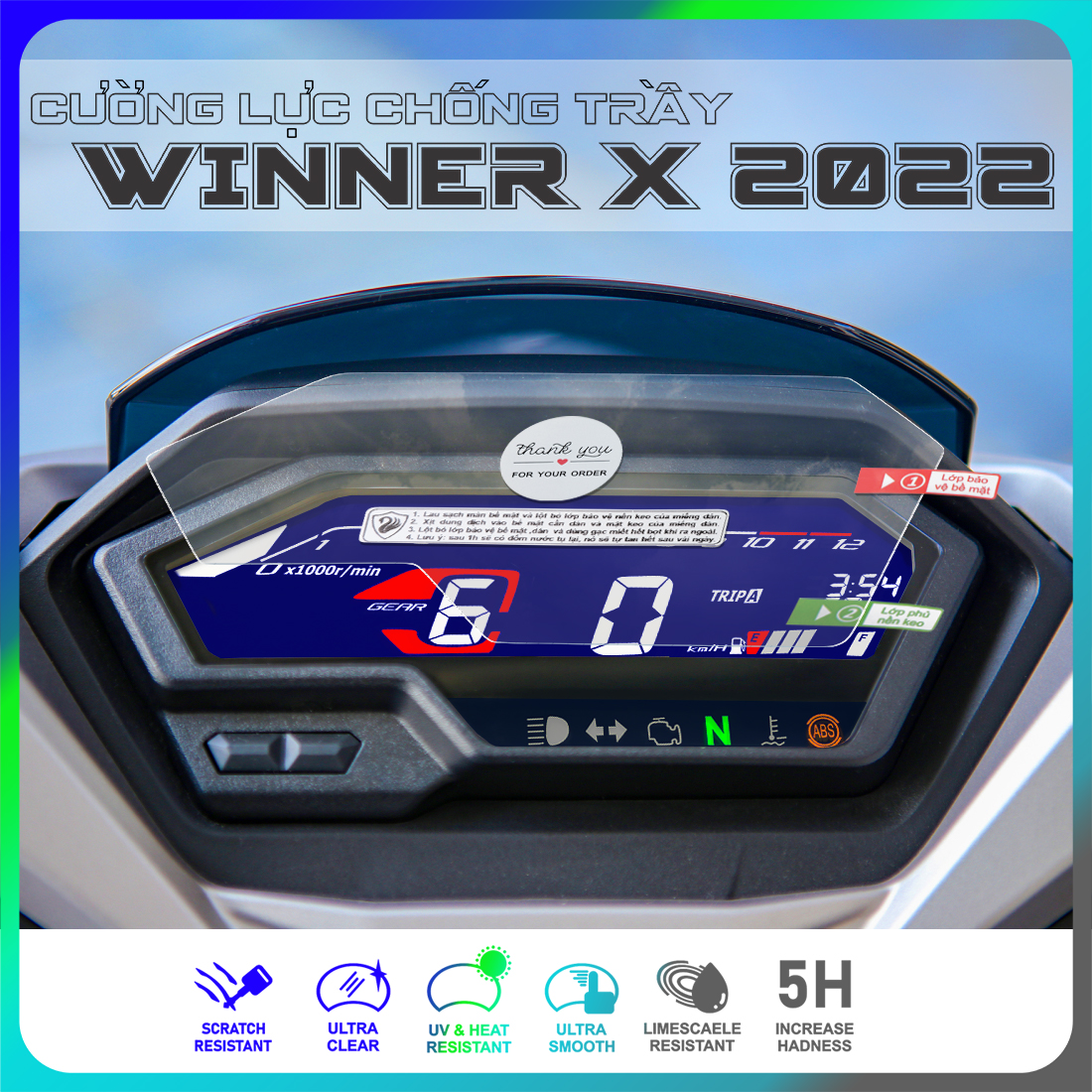 Cường lực bảo vệ màn hình dành cho xe Winner X 2022