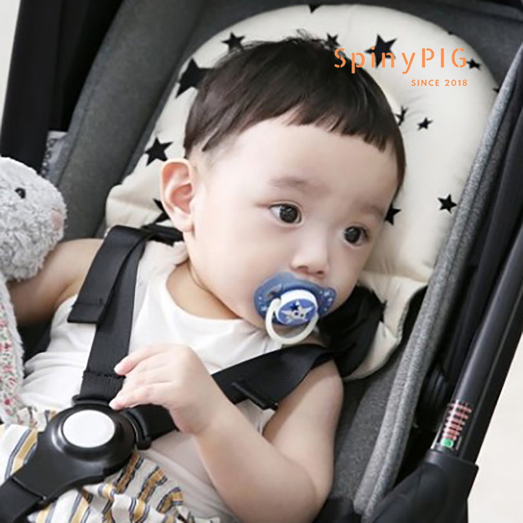 Gối chống méo đầu chuyên dụng cho xe đẩy, ghế ngồi oto cho bé cotton thoáng khí mềm mại