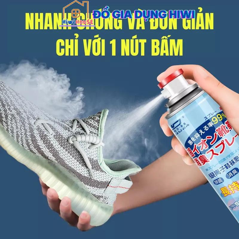 Chai Xịt khử mùi cho giày và tất, công nghệ nano bạc Khử mùi hiệu quả, diệt khuẩn 260ml