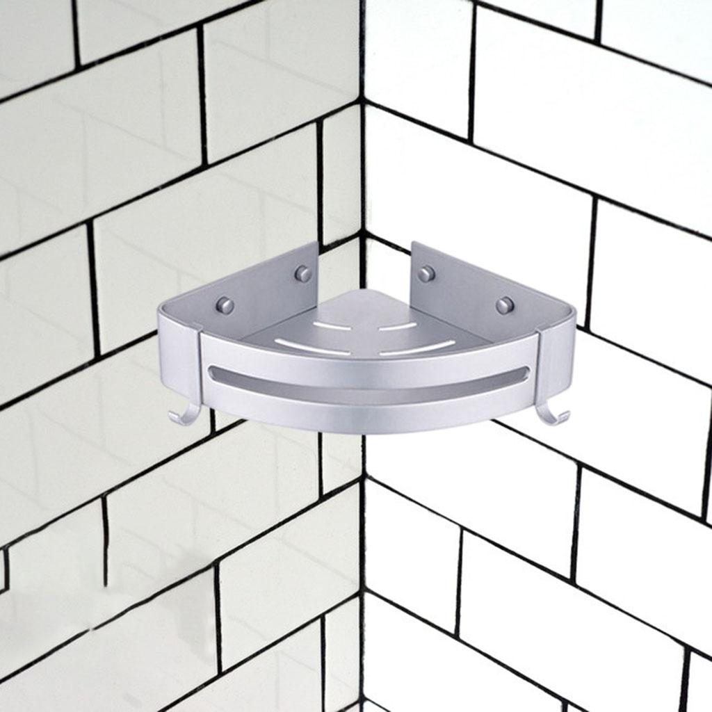 Bathroom Shelf Shower Wall Mounted Corner Basket  Storage Triangle