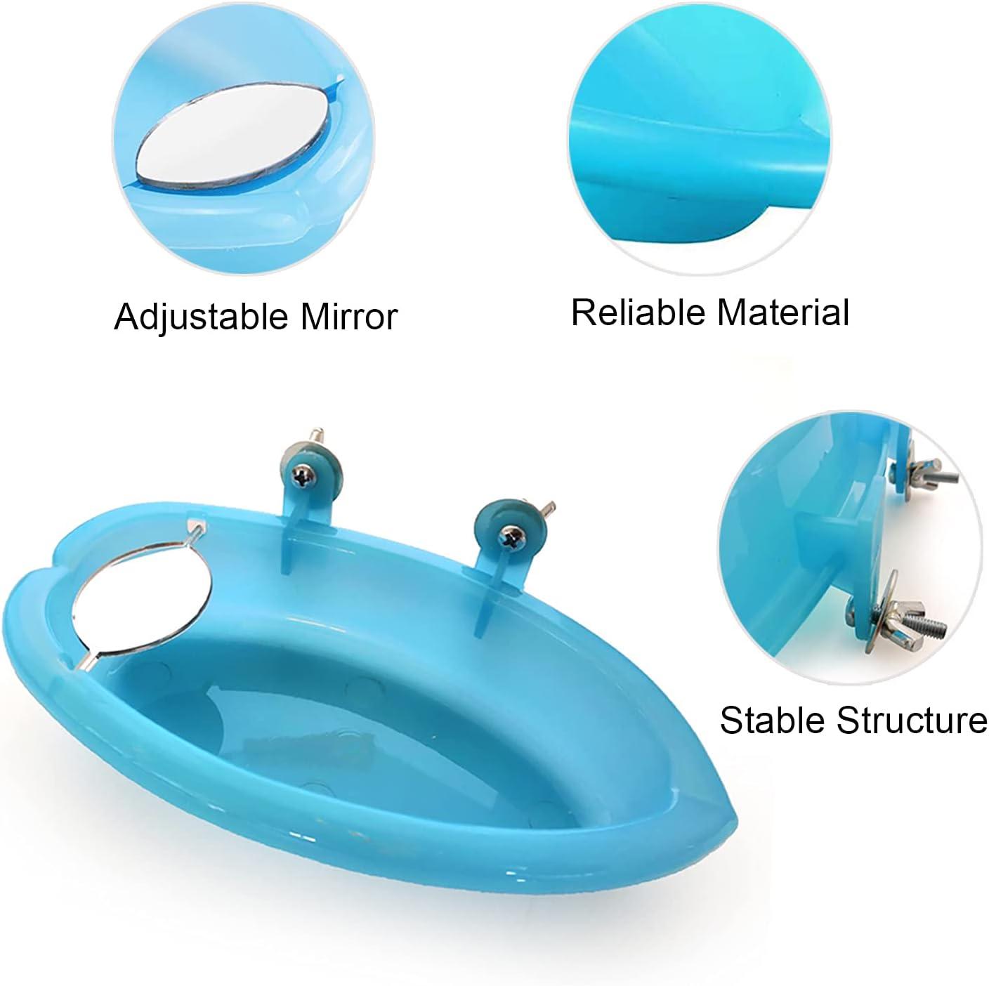 Bird Bath Bird Bath Shower Vệ sinh bồn Bát chậu có gương treo chim Vật nuôi Chim nhỏ Đồ chơi Phụ kiện vẹt Vẹt đuôi dài Khay đựng nước cho gà trống