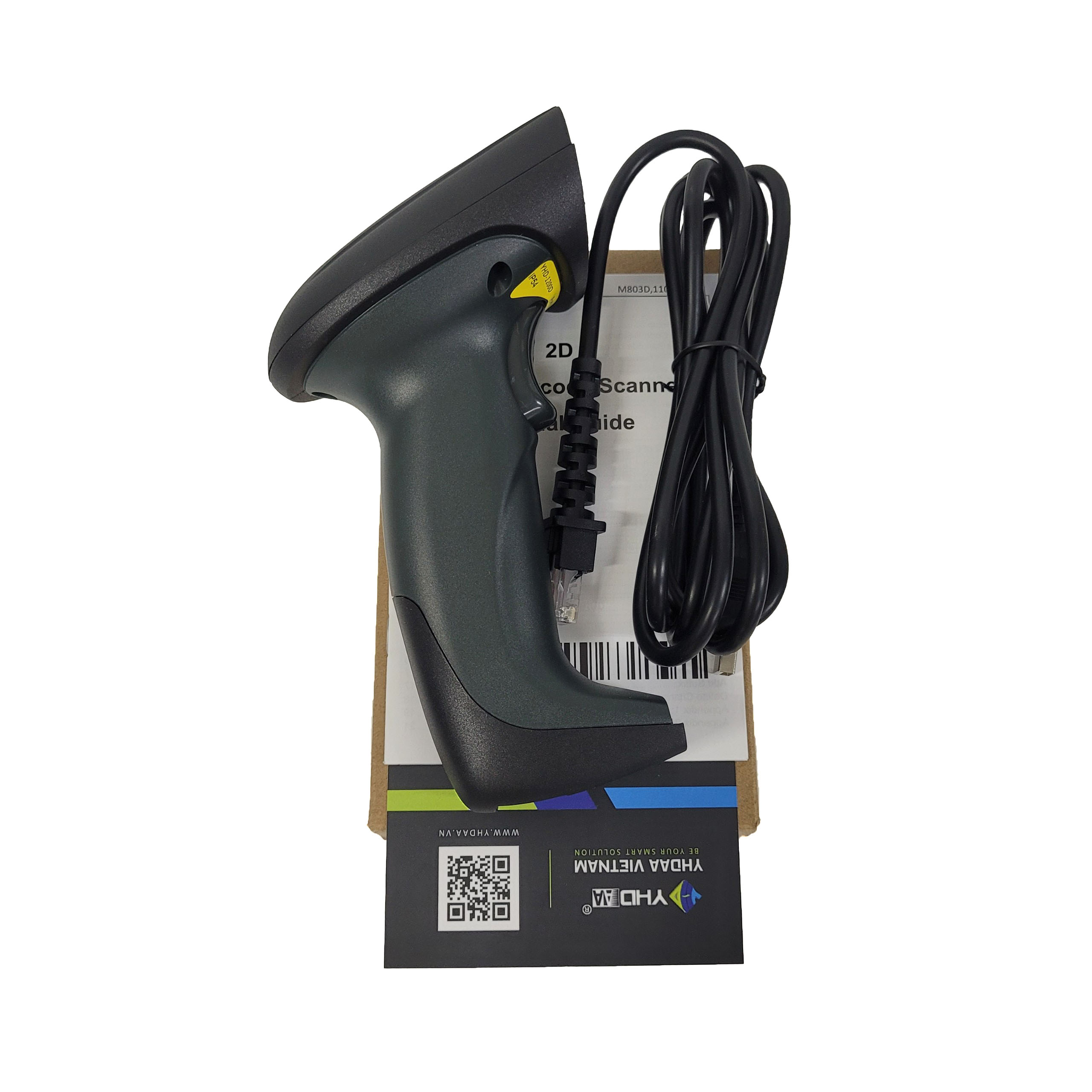 Máy quét mã vạch cầm tay mẫu mới YHD 1200D đọc mã vạch Barcode 1D Qrcode 2D dùng dây trực tiếp cắm cổng USB Máy tính, Laptop - Hàng Nhập Khẩu