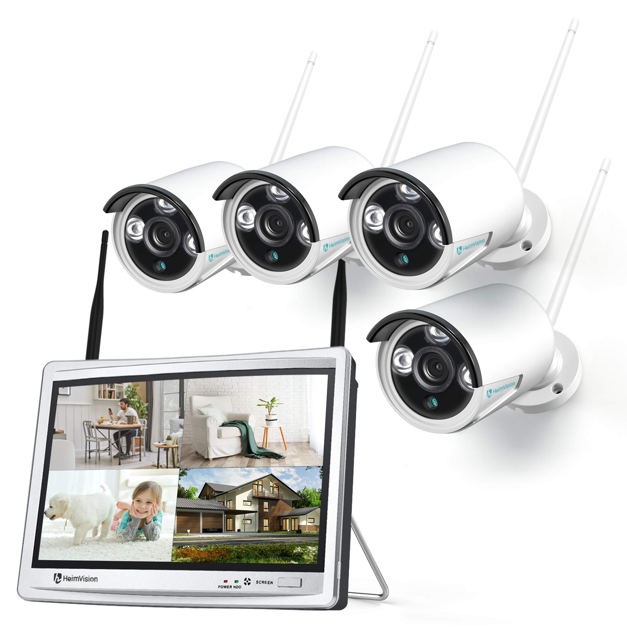 Hệ Thống Camera An Ninh HM243, 1080P Và Màn Hình LCD 12inch - Hàng Chính Hãng