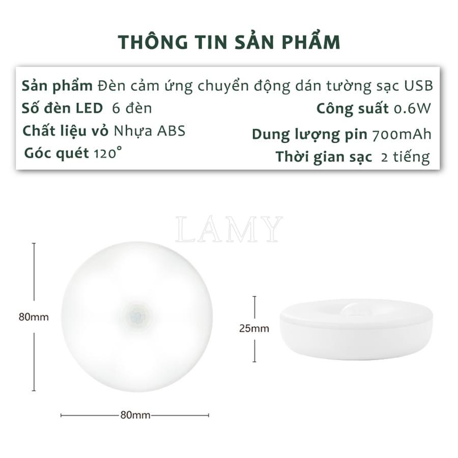 Đèn Cảm Ứng Chuyển Động Dán Tường, Đèn Led Cảm Biến Thông Minh Tự Động Sáng Gắn Tủ Quần Áo Hành Lang