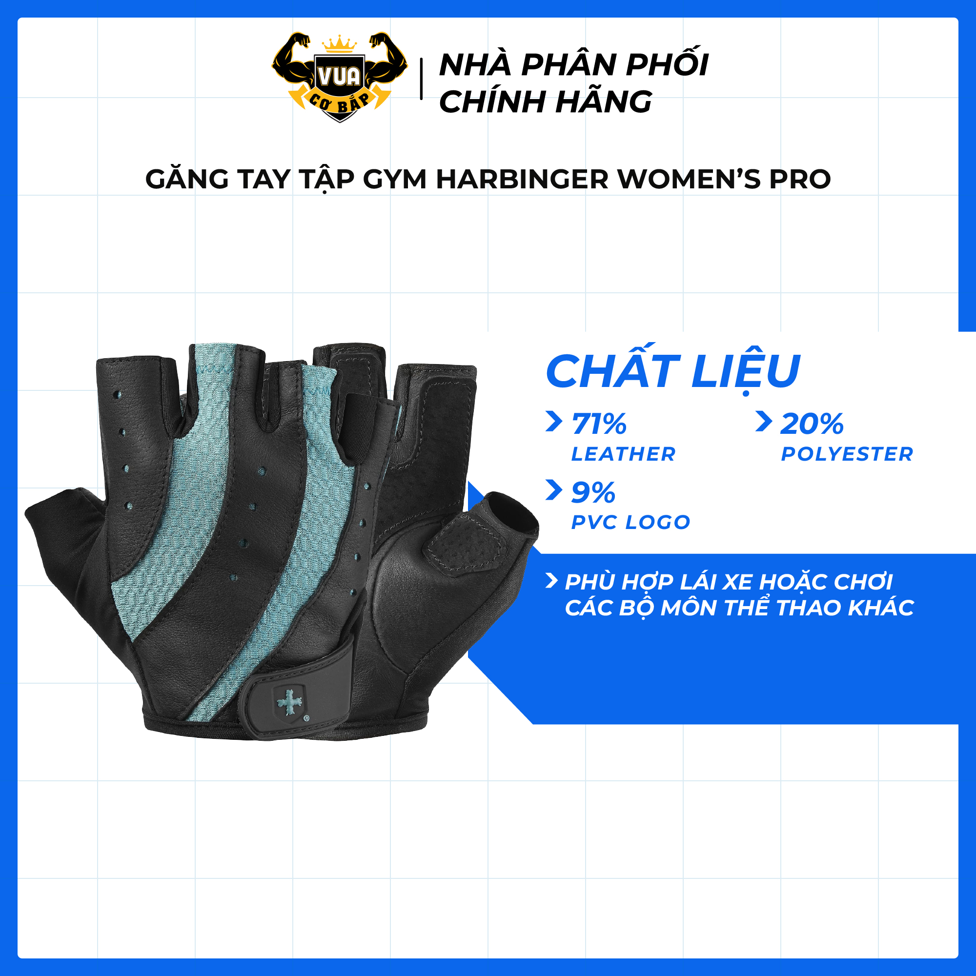 Găng Tay Tập Gym Harbinger Women's Pro