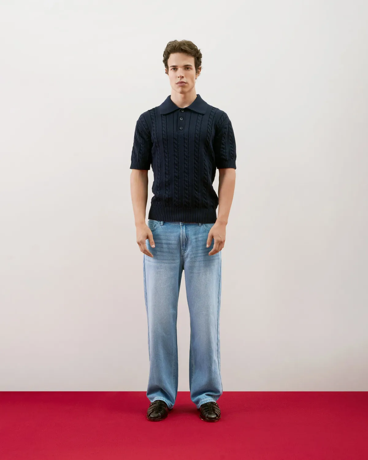 Quần jean Nam Xanh Nhạt Form Straight - ROUTINE 10F25DPA022