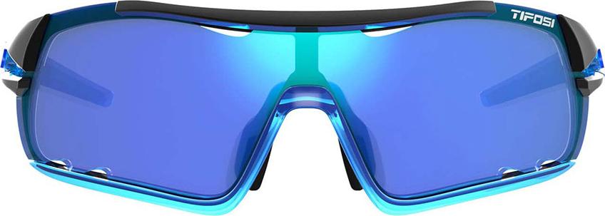 Kính mát thể thao Unisex Tifosi Davos AF - Gọng Crystal Blue (Asian Fit), Bộ 3 tròng Clarion Blue / AC Red / Clear
