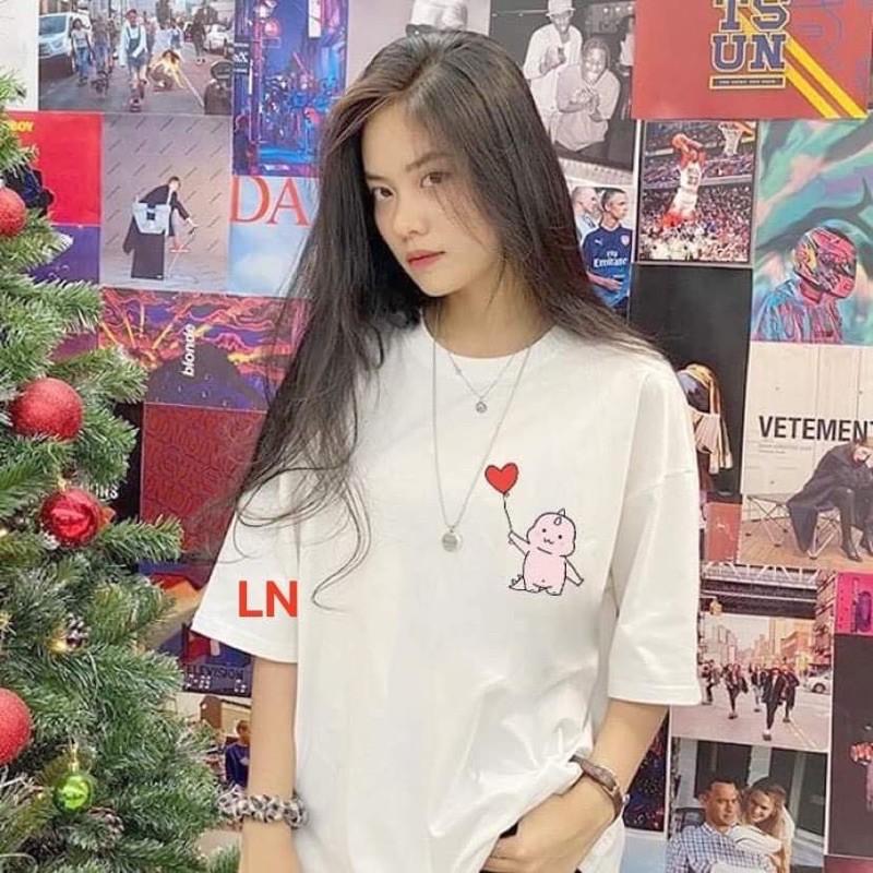 Áo phông logo khủng long thả tim DA25