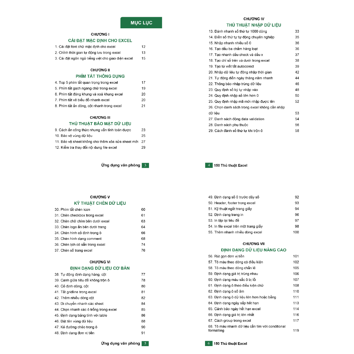 Combo 5 Sách Excel - Word - PowerPoint - GoogleSheet - 150 Thủ Thuật Excel Tin Học Văn Phòng Kèm Khóa Học