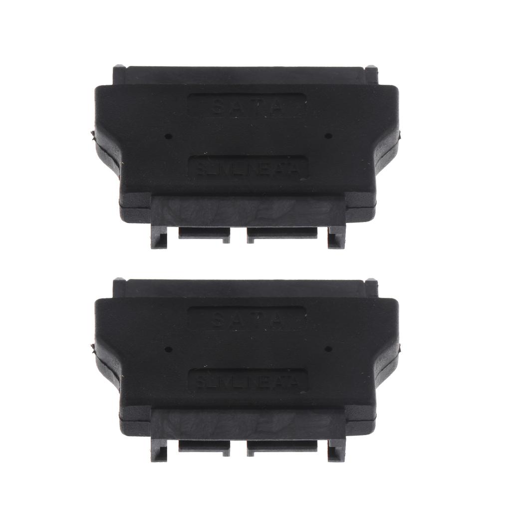 3.5'' Inch SATA 22Pin Female To Slim SATA 13Pin Male Adapter Converter X2