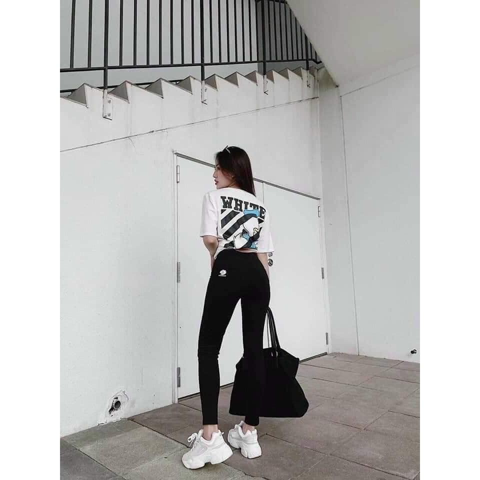 Quần legging hoa cúc thêu hàn cao cấp