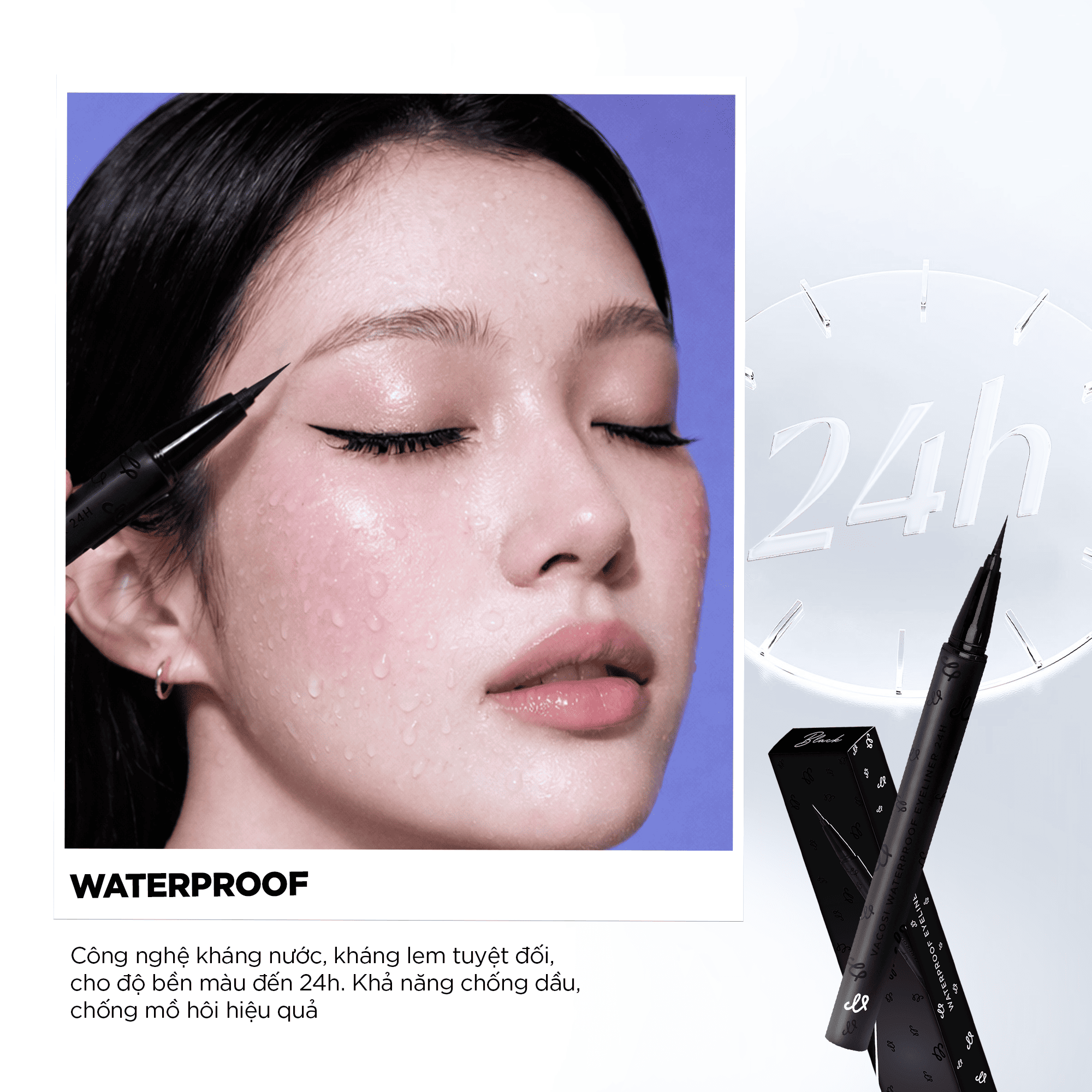 BÚT KẺ MẮT NƯỚC 24H (PHIÊN BẢN MỚI) VACOSI WATERPROOF EYELINER 24H - VM29