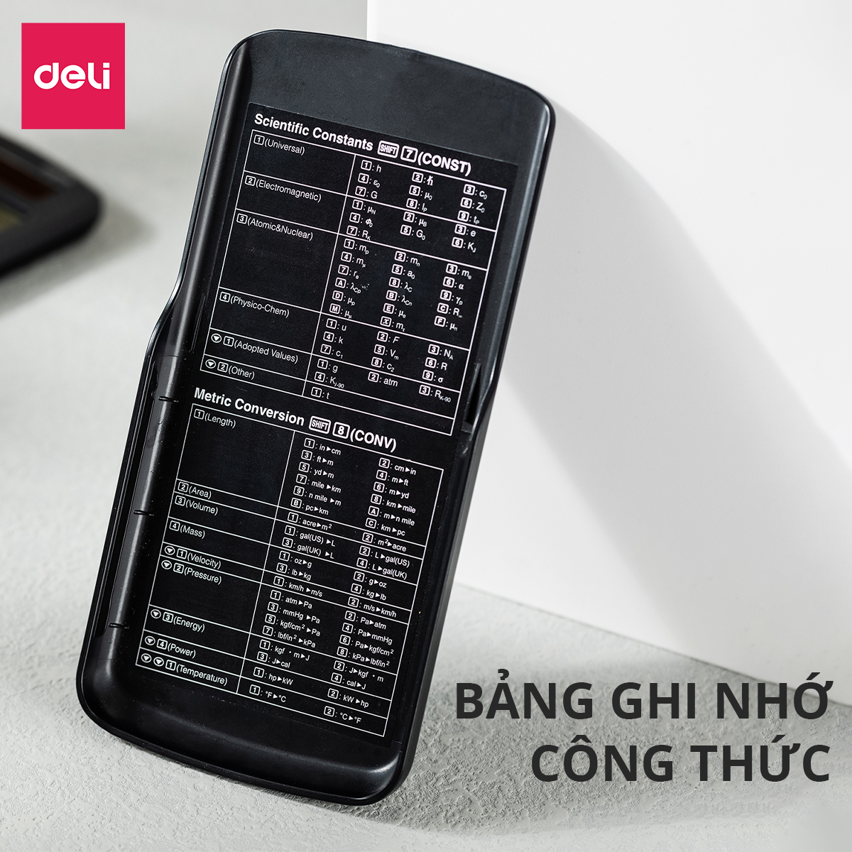 Máy Tính Khoa Học Deli CD580VN Hỗ Trợ Tiếng Việt Mới Nhất - Dành Cho Học Sinh Cấp 2 Cấp 3 Lớp 6 Đến Lớp 12 Chuyên Dụng Mang Vào Phòng Thi - Máy Tính Học Sinh Bỏ Túi Cầm Tay