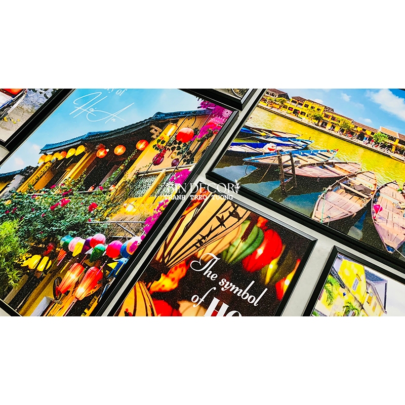 (ẢNH THẬT) Tranh treo tường hội an 3 tranh trang trí decor kèm đinh treo