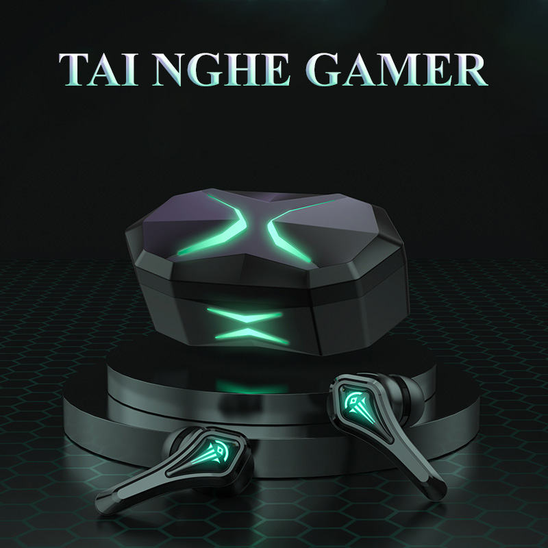 Tai Nghe Bluetooth 5.2 True Wireless MR-A10 - Chuyên Game - Hạn Chế Độ Trì Hoãn Tối Đa Cho Gamer - Đèn Led Huyền Bí - Giảm Ồn ENC - Hàng Chính Hãng