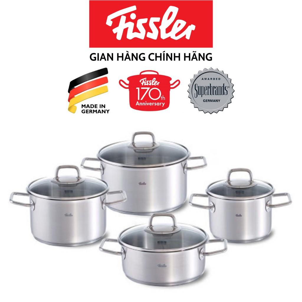 Bộ nồi inox cao cấp Fissler Viseo 4 món - Sản xuất tại Đức - Bảo hành chính hãng 12 tháng