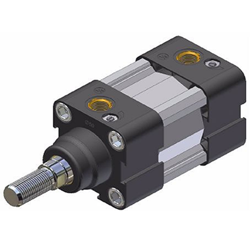 Xi lanh khí nén vuông Ø80 Pneumax, hành trình 75mm, sản xuất tại Italia - Hàng chính hãng