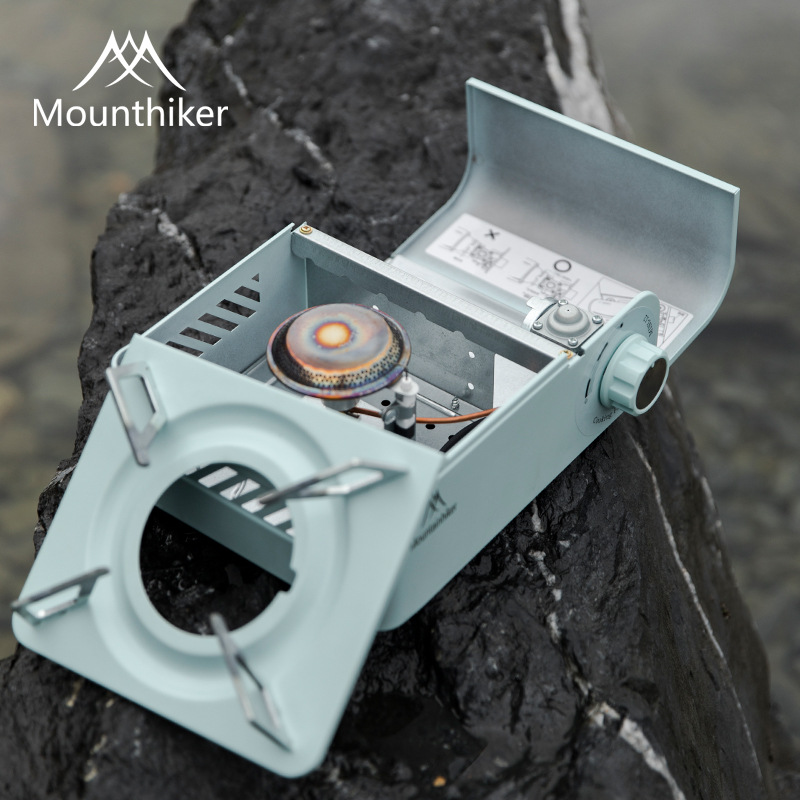 [KÈM HỘP] Bếp Gas Mini Dã Ngoại Mountainhiker Màu Pastel Hàn Quốc Nhỏ gọn Tiện lợi Du lịch Camping Cắm trại BG004