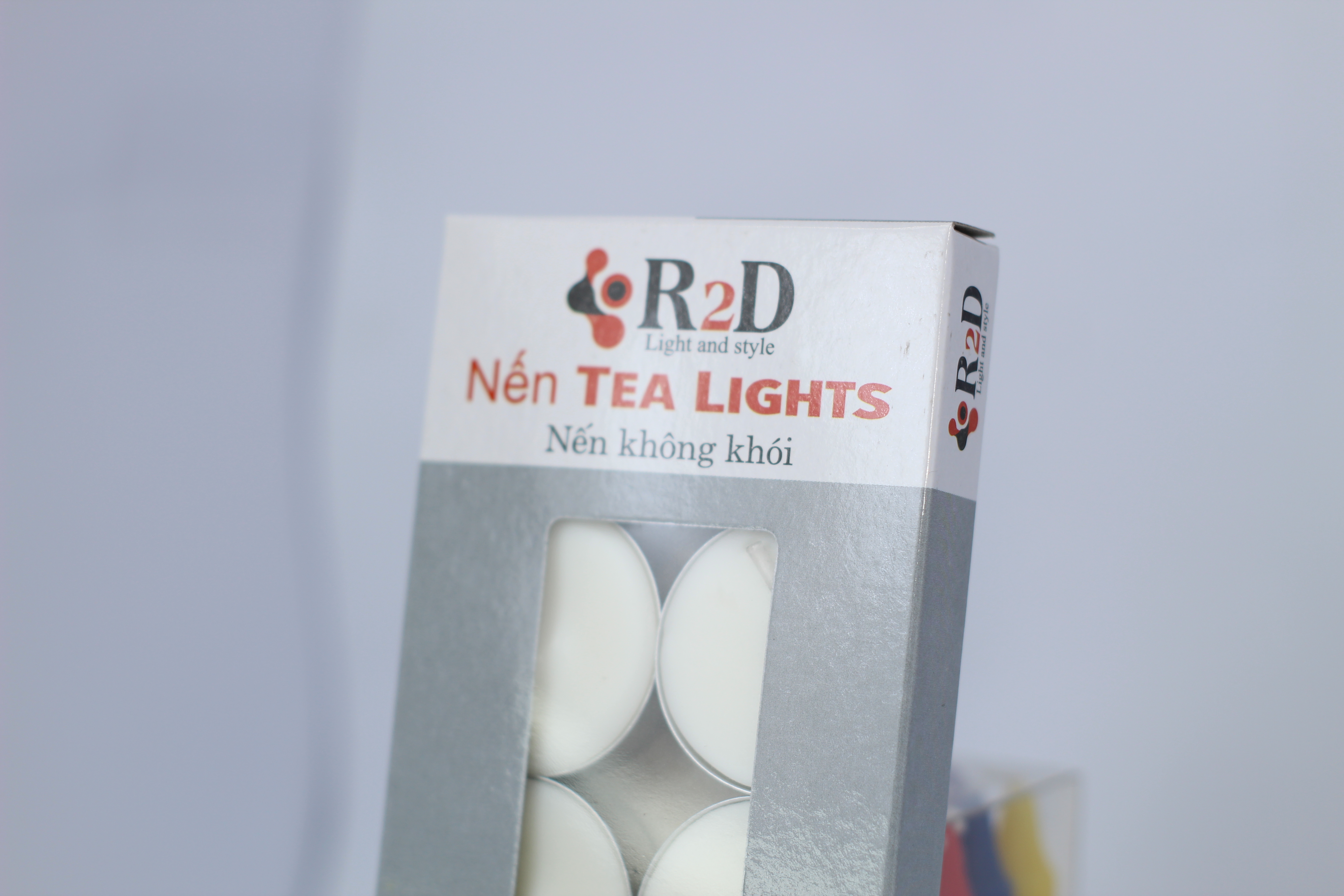 Nến không khói màu trắng tealight 10 viên dùng cho lò xông tinh dầu chính hãng R2D