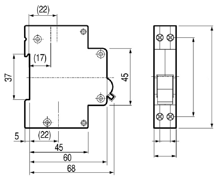 Cầu Dao Chống Giật 2 Pha Dobo Electric Korea - Trắng