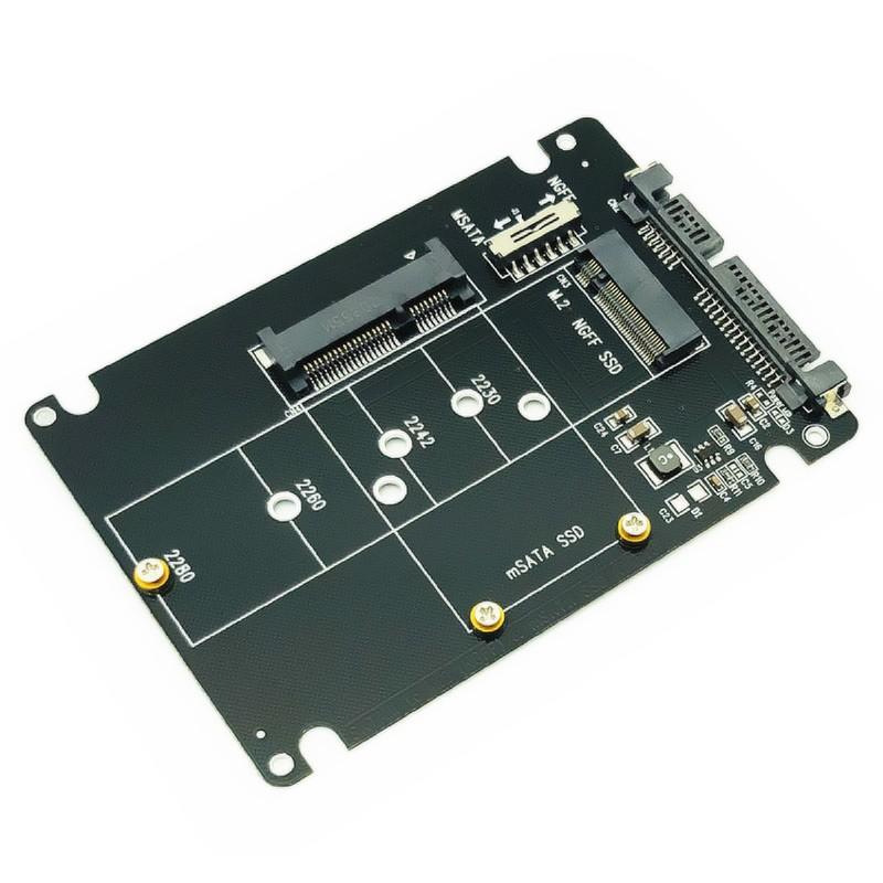 Bộ chuyển đổi mSATA sang SATA B Phím m.2 Thẻ chuyển đổi SATA SSD sang SATA Bộ chuyển đổi mSATA m.2 NGFF sang USB cho mSATA M.2 2 trong 1 SSD HDD Riser