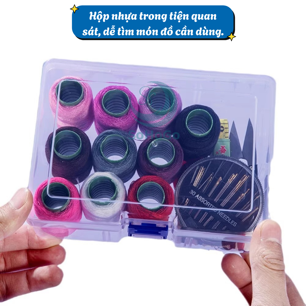 Bộ Kim Chỉ Tiện Dụng Cho Mọi Nhà -Hộp Dụng Cụ Khâu Vá Mini Cao Cấp-Bộ Chỉ May Vá Mini