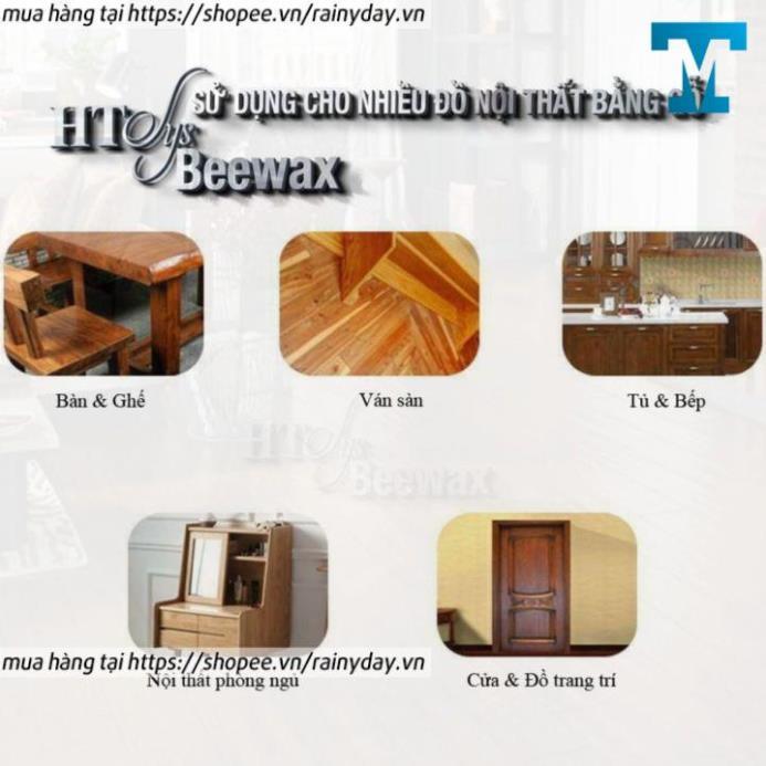 Sáp ong Beewax lau đánh bóng sàn đồ gỗ nội thất 3 tác động làm mới chống thấm nước