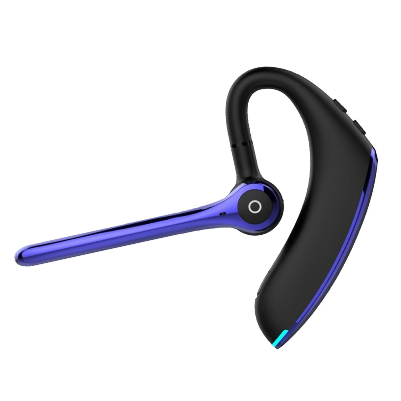 Bluetooth Headset Wireless Earpiece Business Workout Driving Music Black