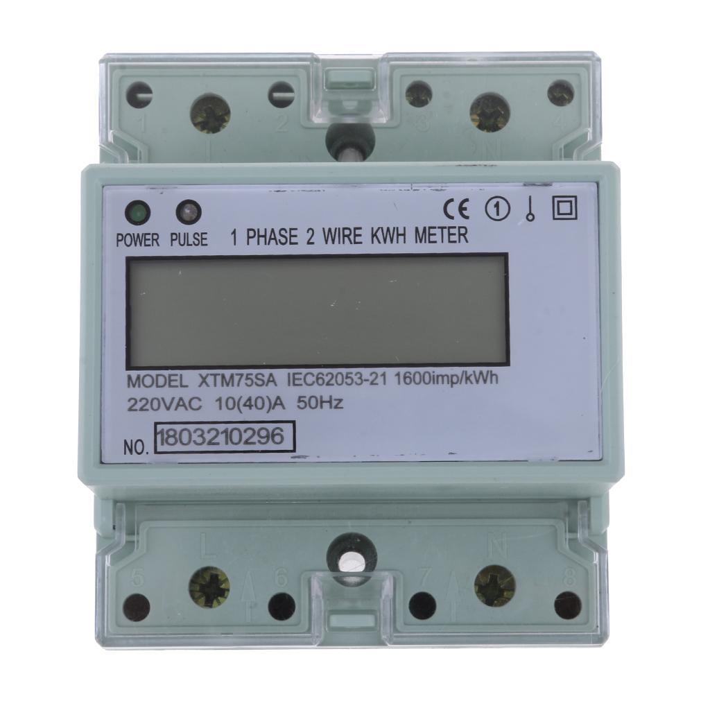 Xuất Khẩu Loại MÀN HÌNH LCD 35mm DIN Đường Sắt Tiêu Chuẩn Năng Lượng Điện Tử Đồng Hồ Thông Minh 50-60Hz