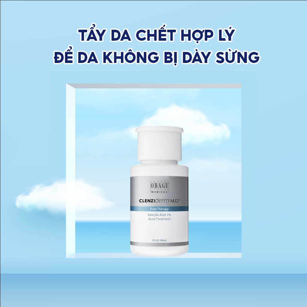 Toner tẩy tế bào chết BHA 2% OBAGI Clenziderm MD Pore Therapy hạn chế tiết dầu, giảm mụn