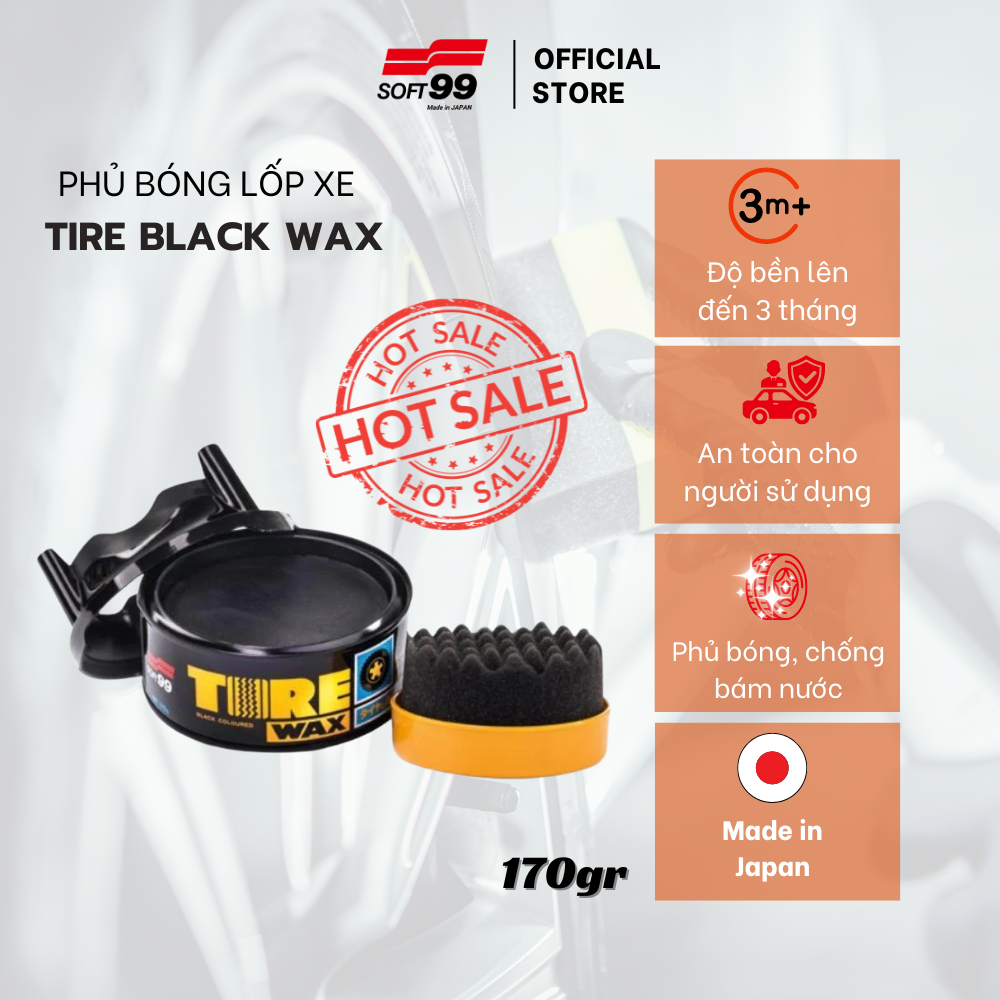 Sáp Đánh Bóng Lốp Tire Black Wax Soft99 VC-ADR-07