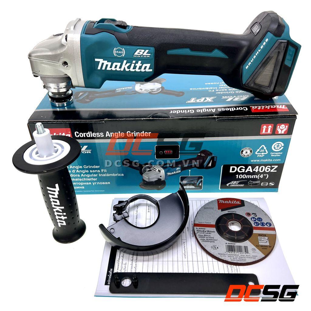 Máy mài góc 100mm dùng pin 18V Makita DGA406Z | DCSG