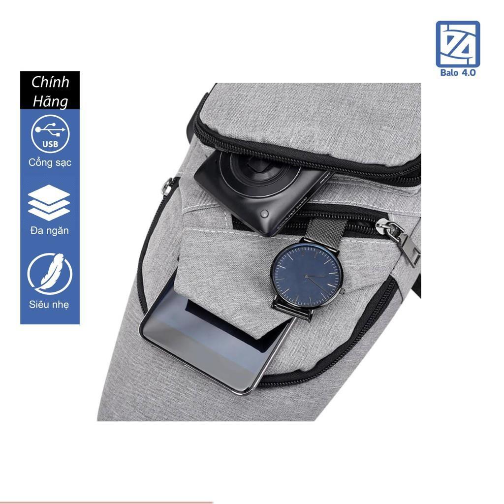 Túi đeo chéo nam nữ thời trang 4 ngăn có cổng USB 208204